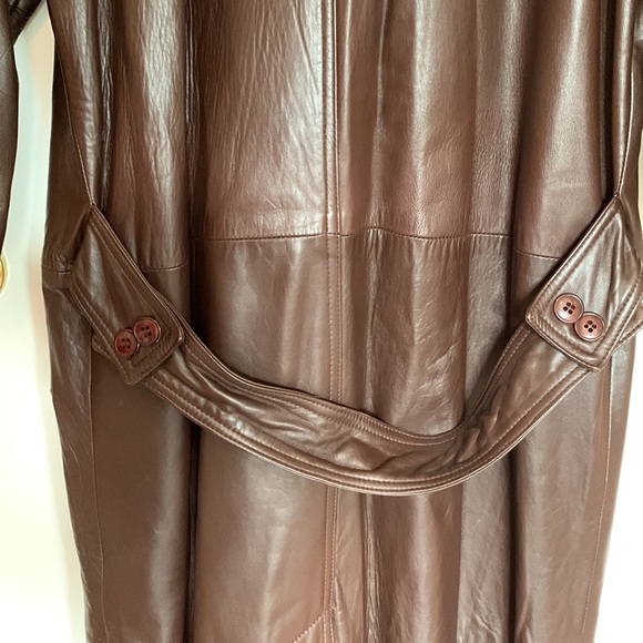 Vintage 80’s 90’s genuine leather coat. Brown. SO soft! Made in USA. Size: S - Picture 6 of 13
